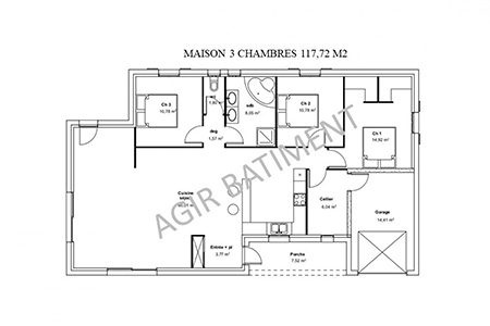 MAISON 3 CHAMBRES 117.72m² | Agir Bâtiment constructeur maisons individuelles La Palmyre Les Mathes Royan Charente Maritime
