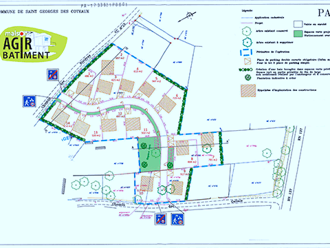 Terrain à ST GEORGES DES COTEAUX, secteur calme, à 3 min des commerces